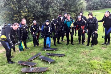 Skateboard Bergung am Straberger See
